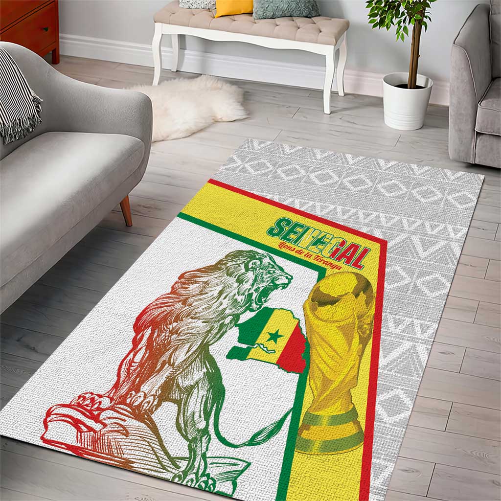 Senegal Football Area Rug 2026 Come On Lions de la Teranga - Wonder Print Shop