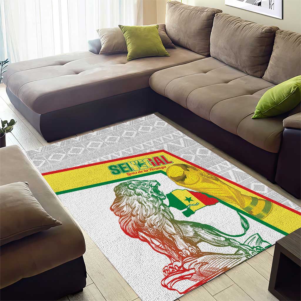 Senegal Football Area Rug 2026 Come On Lions de la Teranga - Wonder Print Shop