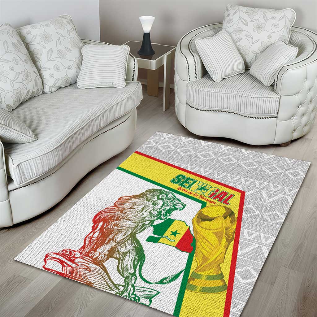 Senegal Football Area Rug 2026 Come On Lions de la Teranga - Wonder Print Shop