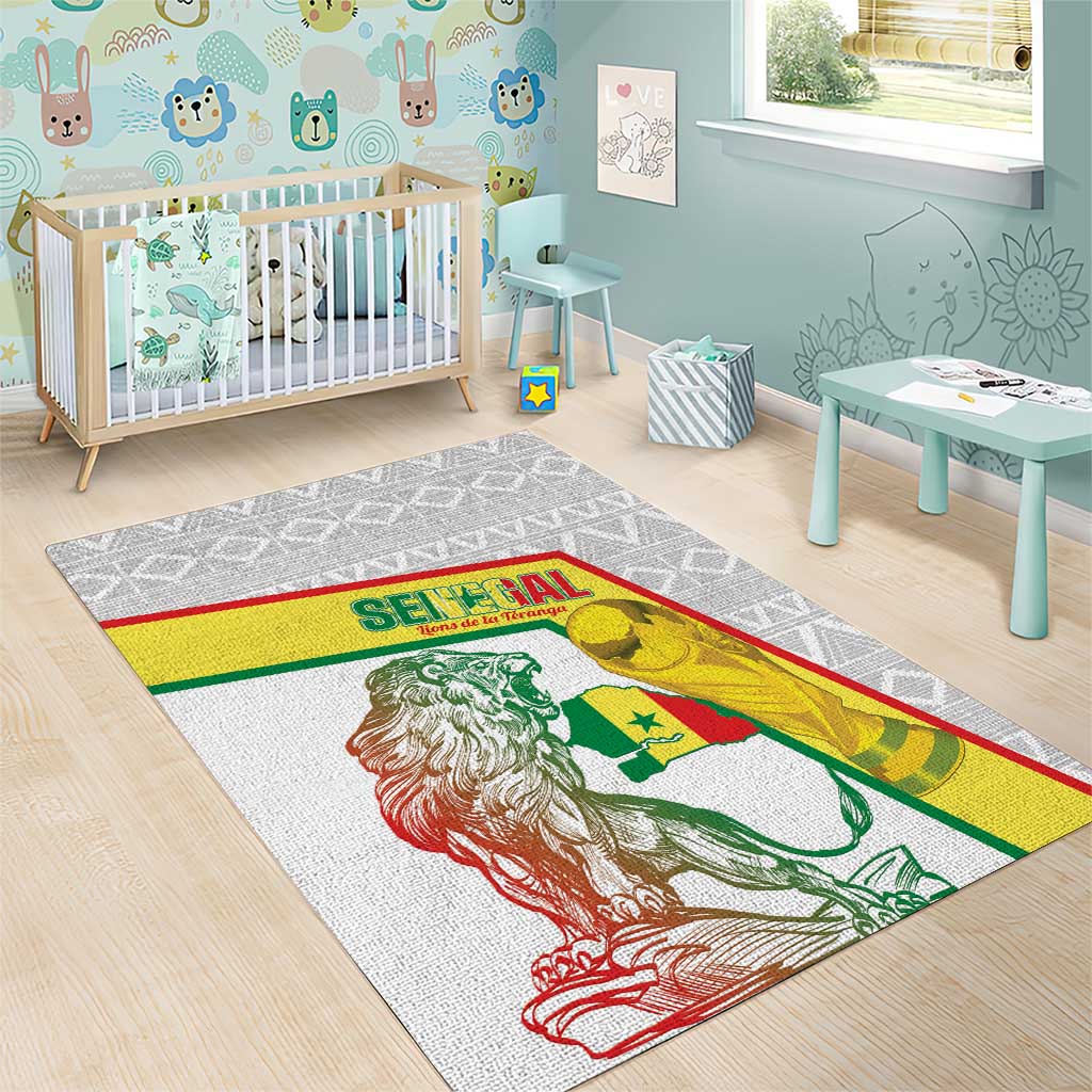 Senegal Football Area Rug 2026 Come On Lions de la Teranga - Wonder Print Shop