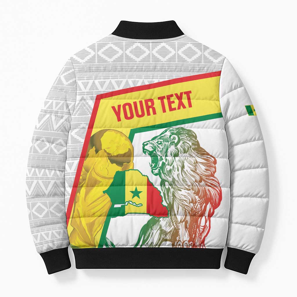 Personalized Senegal Football Bomber Puffer Jacket 2026 Come On Lions de la Teranga - Wonder Print Shop
