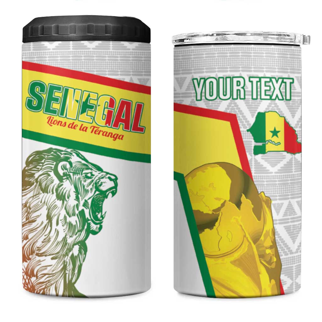 Personalized Senegal Football 4 in 1 Can Cooler Tumbler 2026 Come On Lions de la Teranga - Wonder Print Shop