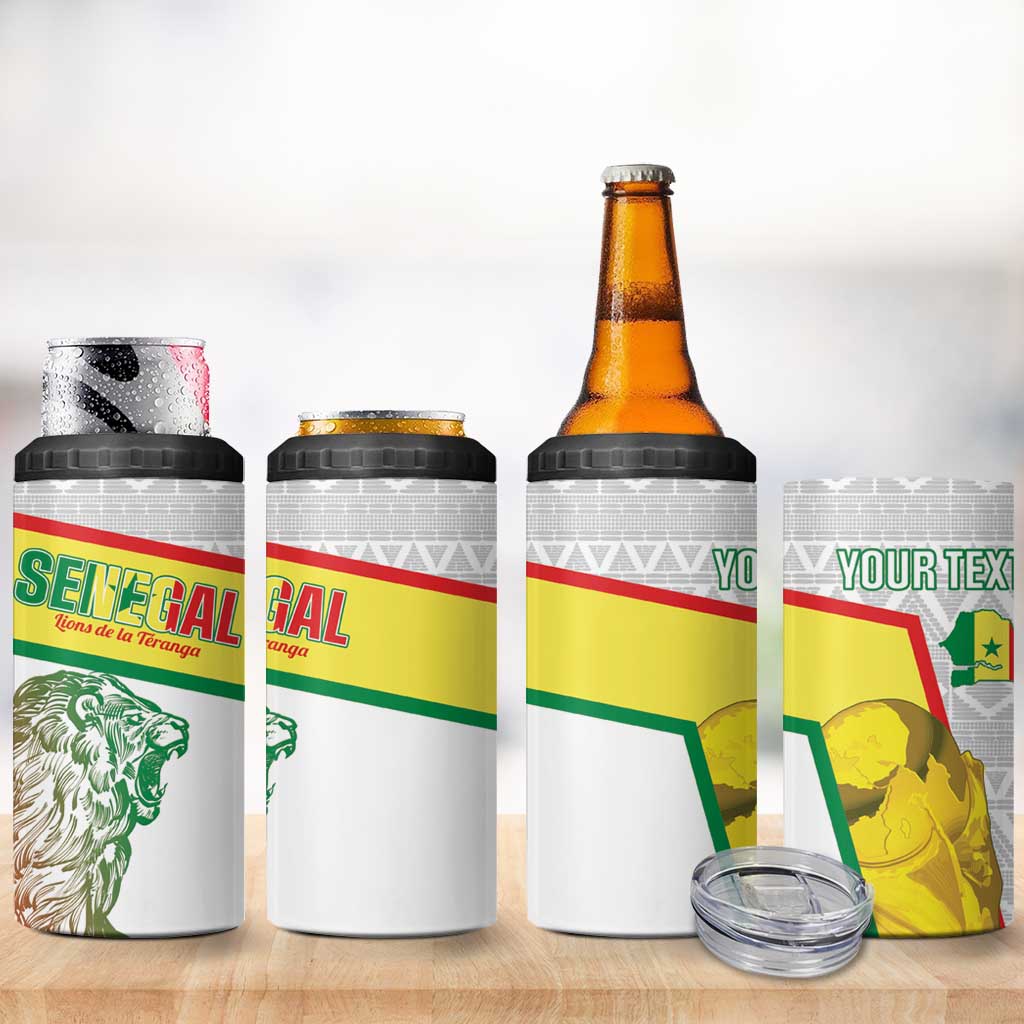 Personalized Senegal Football 4 in 1 Can Cooler Tumbler 2026 Come On Lions de la Teranga - Wonder Print Shop