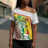 Personalized Senegal Football Cross Shoulder Shirt 2026 Come On Lions de la Teranga - Wonder Print Shop