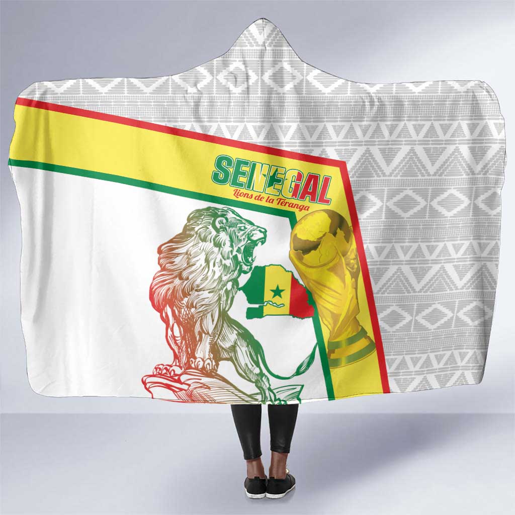 Senegal Football Hooded Blanket 2026 Come On Lions de la Teranga - Wonder Print Shop