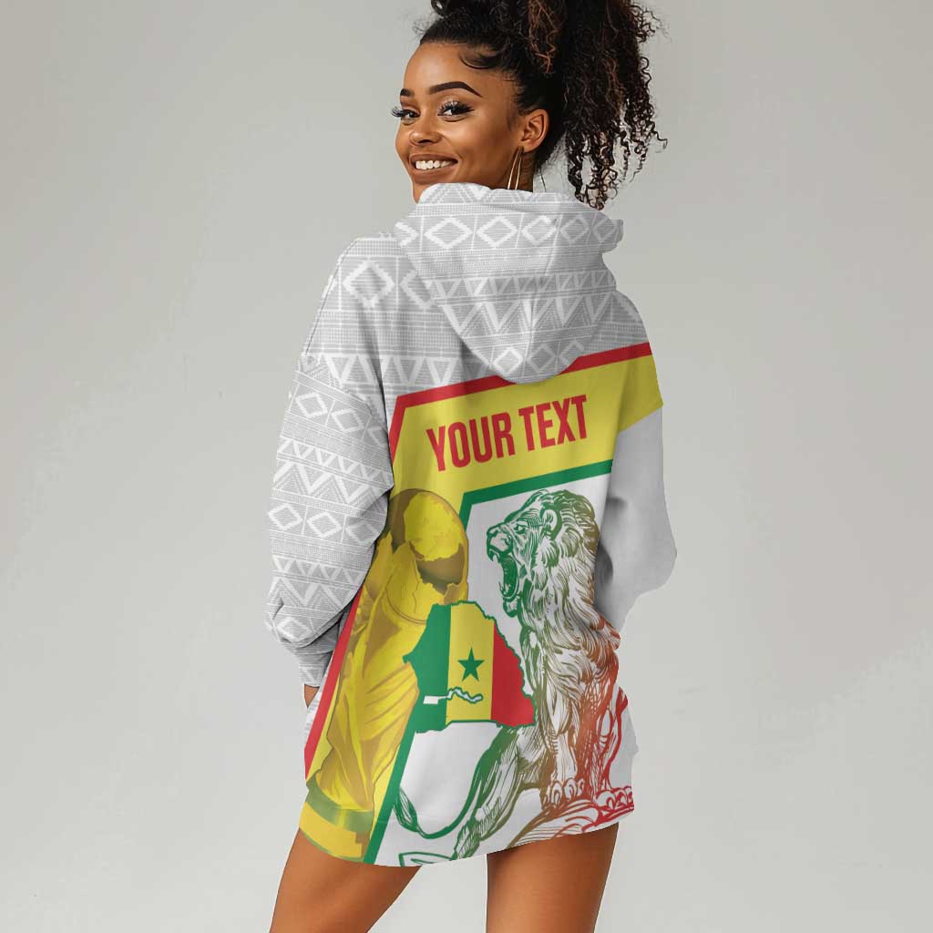 Personalized Senegal Football Hoodie Dress 2026 Come On Lions de la Teranga - Wonder Print Shop
