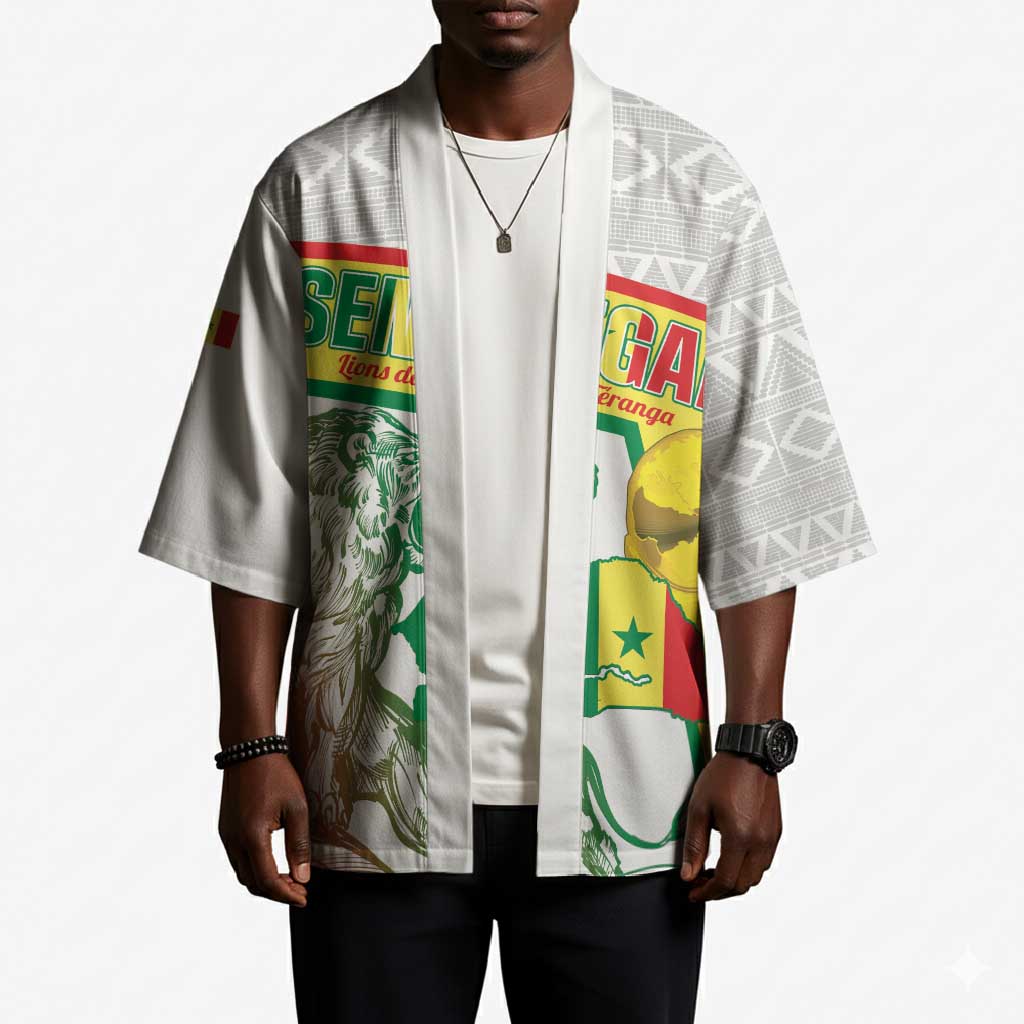 Personalized Senegal Football Kimono 2026 Come On Lions de la Teranga - Wonder Print Shop