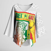 Personalized Senegal Football Kimono Sleeve Blouse 2026 Come On Lions de la Teranga - Wonder Print Shop