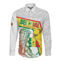 Personalized Senegal Football Long Sleeve Button Shirt 2026 Come On Lions de la Teranga - Wonder Print Shop