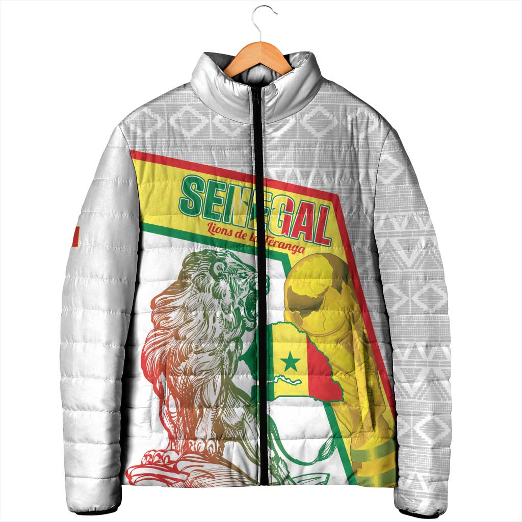 Personalized Senegal Football Padded Jacket 2026 Come On Lions de la Teranga - Wonder Print Shop