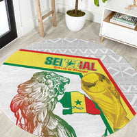 Senegal Football Round Carpet 2026 Come On Lions de la Teranga - Wonder Print Shop