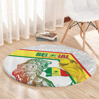 Senegal Football Round Carpet 2026 Come On Lions de la Teranga - Wonder Print Shop