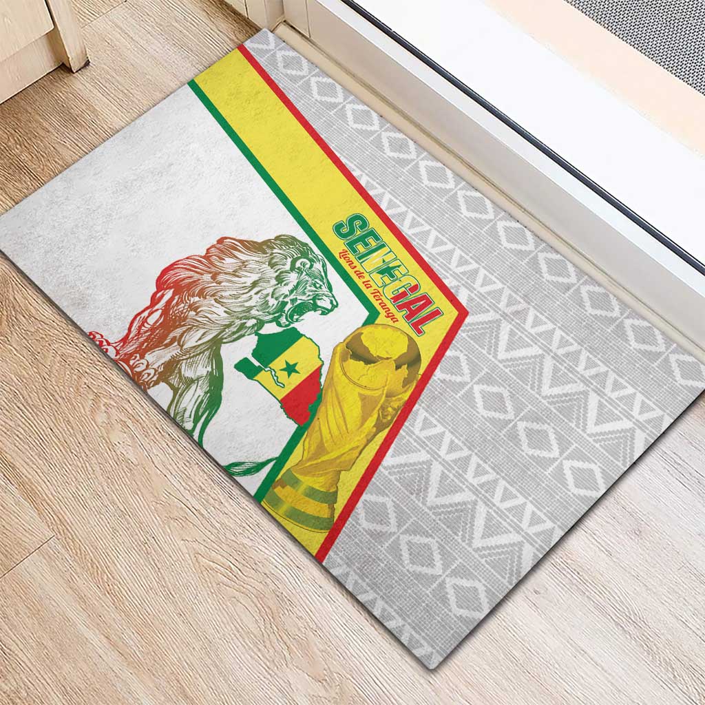 Senegal Football Rubber Doormat 2026 Come On Lions de la Teranga - Wonder Print Shop