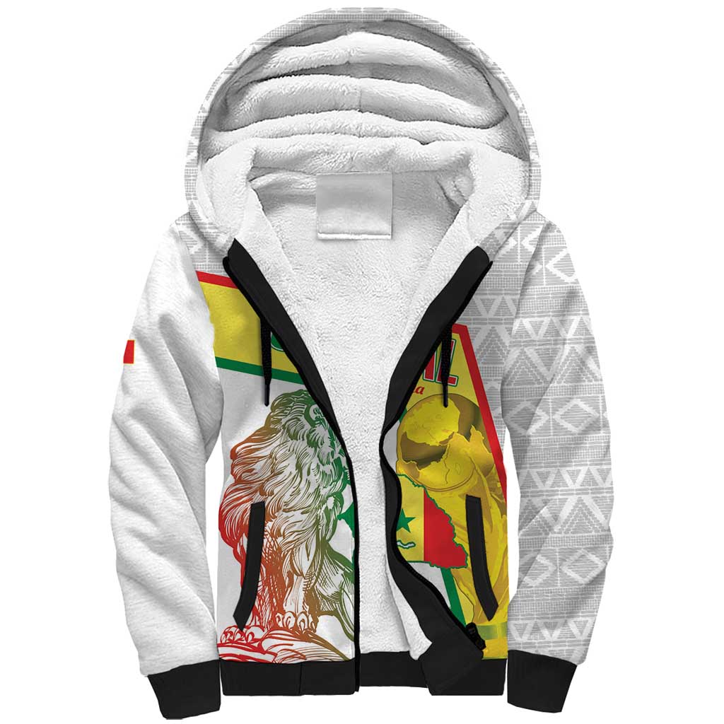 Personalized Senegal Football Sherpa Hoodie 2026 Come On Lions de la Teranga - Wonder Print Shop