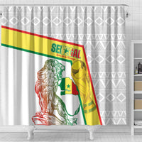 Senegal Football Shower Curtain 2026 Come On Lions de la Teranga - Wonder Print Shop