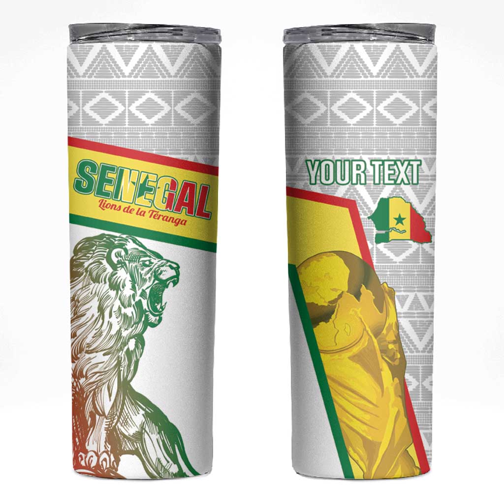 Personalized Senegal Football Skinny Tumbler 2026 Come On Lions de la Teranga - Wonder Print Shop