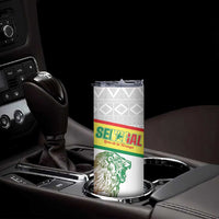 Personalized Senegal Football Skinny Tumbler 2026 Come On Lions de la Teranga - Wonder Print Shop