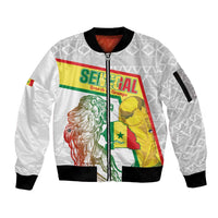 Personalized Senegal Football Sleeve Zip Bomber Jacket 2026 Come On Lions de la Teranga - Wonder Print Shop