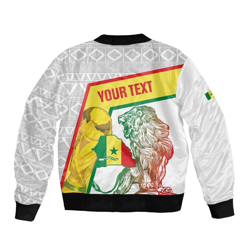 Personalized Senegal Football Sleeve Zip Bomber Jacket 2026 Come On Lions de la Teranga - Wonder Print Shop