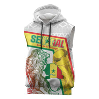 Personalized Senegal Football Sleeveless Hoodie 2026 Come On Lions de la Teranga - Wonder Print Shop