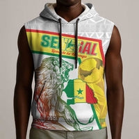 Personalized Senegal Football Sleeveless Hoodie 2026 Come On Lions de la Teranga - Wonder Print Shop