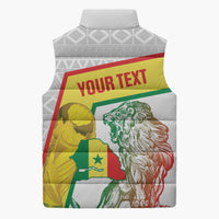 Personalized Senegal Football Sleeveless Puffer Jacket 2026 Come On Lions de la Teranga - Wonder Print Shop