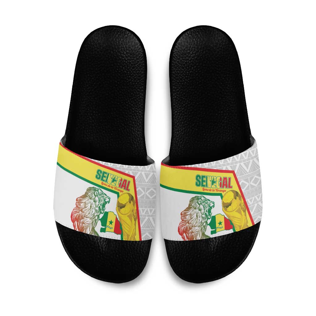 Senegal Football Slide Sandals 2026 Come On Lions de la Teranga - Wonder Print Shop
