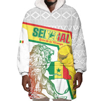 Personalized Senegal Football Wearable Blanket Hoodie 2026 Come On Lions de la Teranga - Wonder Print Shop