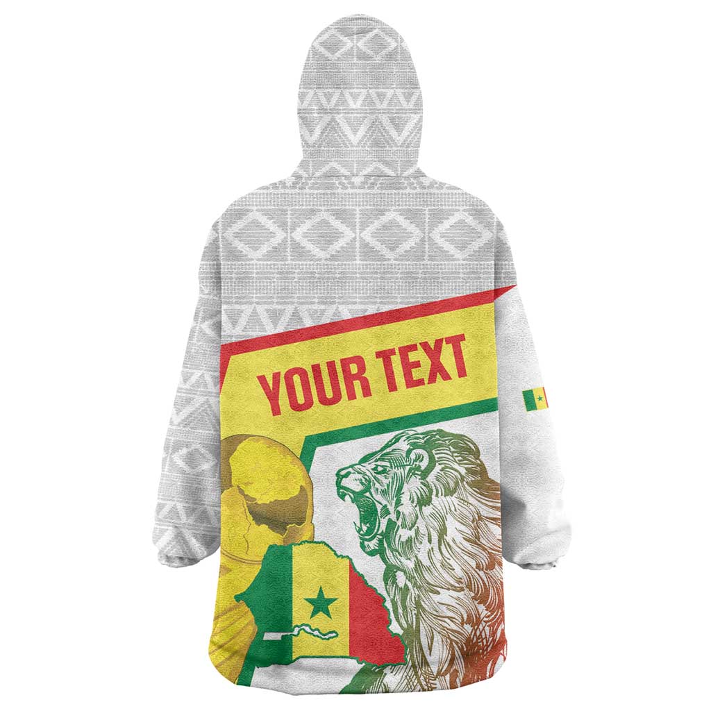 Personalized Senegal Football Wearable Blanket Hoodie 2026 Come On Lions de la Teranga - Wonder Print Shop