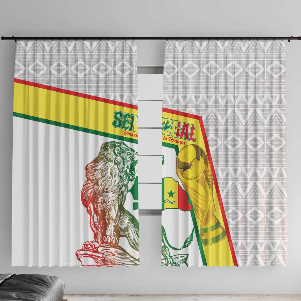 Senegal Football Window Curtain 2026 Come On Lions de la Teranga - Wonder Print Shop