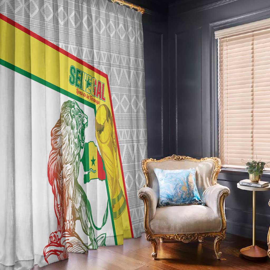 Senegal Football Window Curtain 2026 Come On Lions de la Teranga - Wonder Print Shop