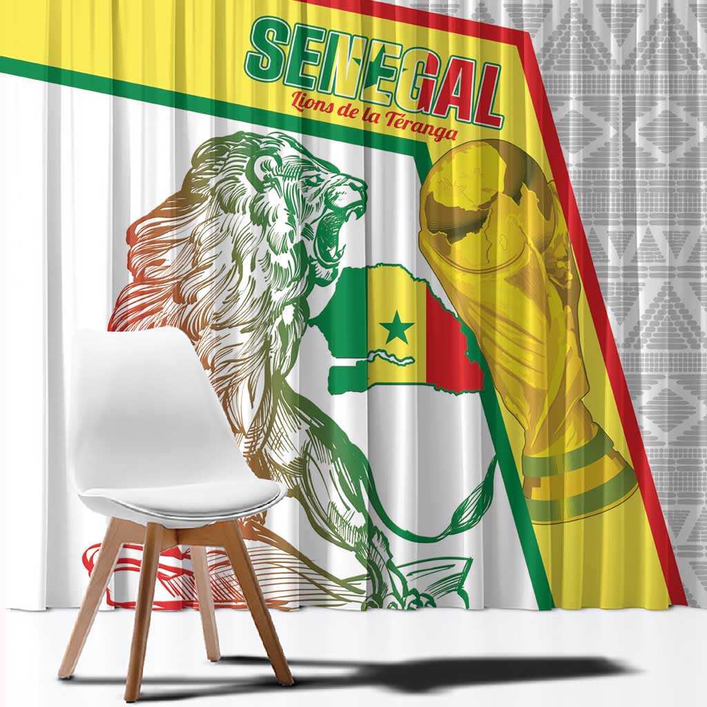 Senegal Football Window Curtain 2026 Come On Lions de la Teranga - Wonder Print Shop