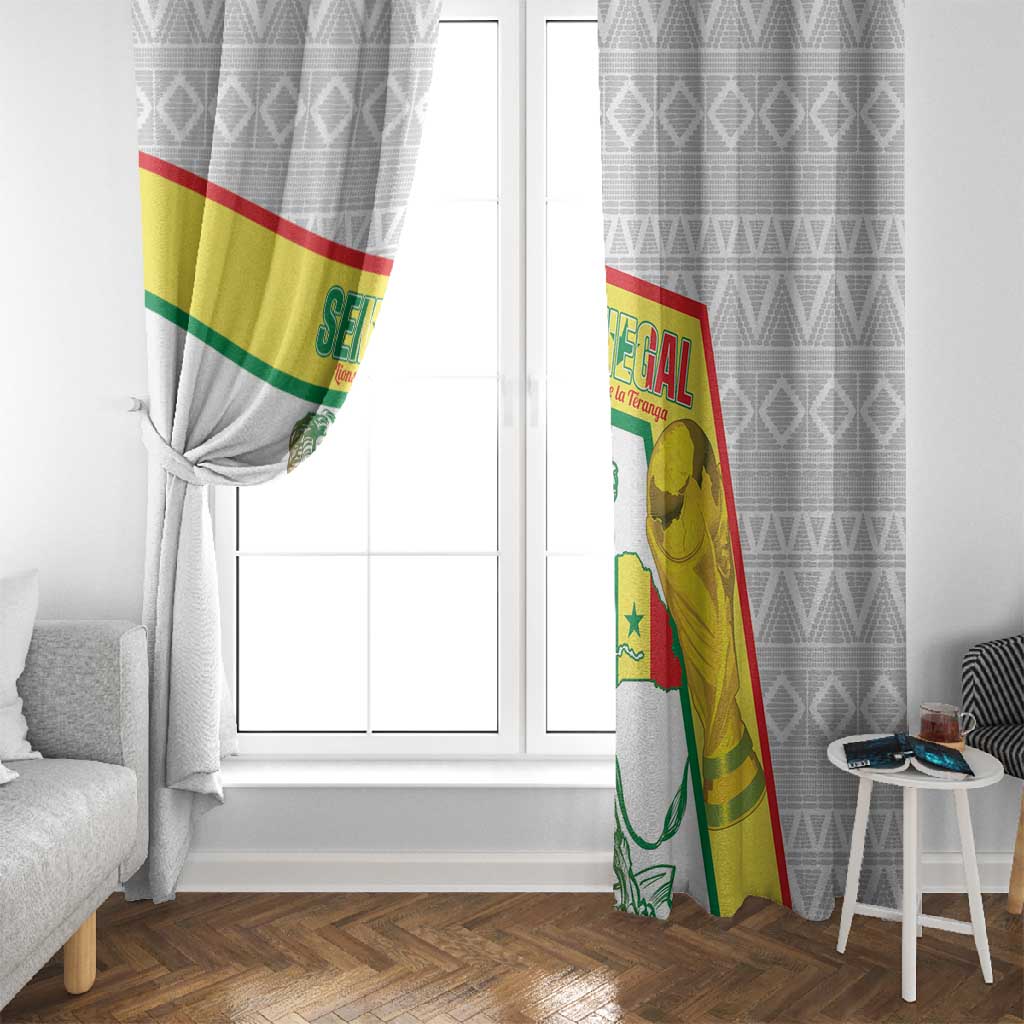 Senegal Football Window Curtain 2026 Come On Lions de la Teranga - Wonder Print Shop