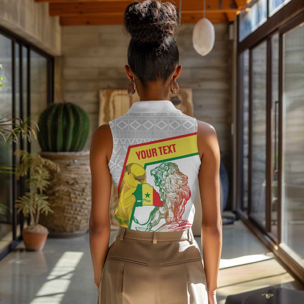 Personalized Senegal Football Women Sleeveless Polo Shirt 2026 Come On Lions de la Teranga - Wonder Print Shop