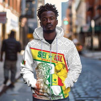 Personalized Senegal Football Zip Hoodie 2026 Come On Lions de la Teranga - Wonder Print Shop