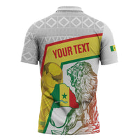 Personalized Senegal Football Zipper Polo Shirt 2026 Come On Lions de la Teranga - Wonder Print Shop