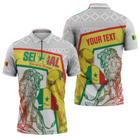 Personalized Senegal Football Zipper Polo Shirt 2026 Come On Lions de la Teranga - Wonder Print Shop