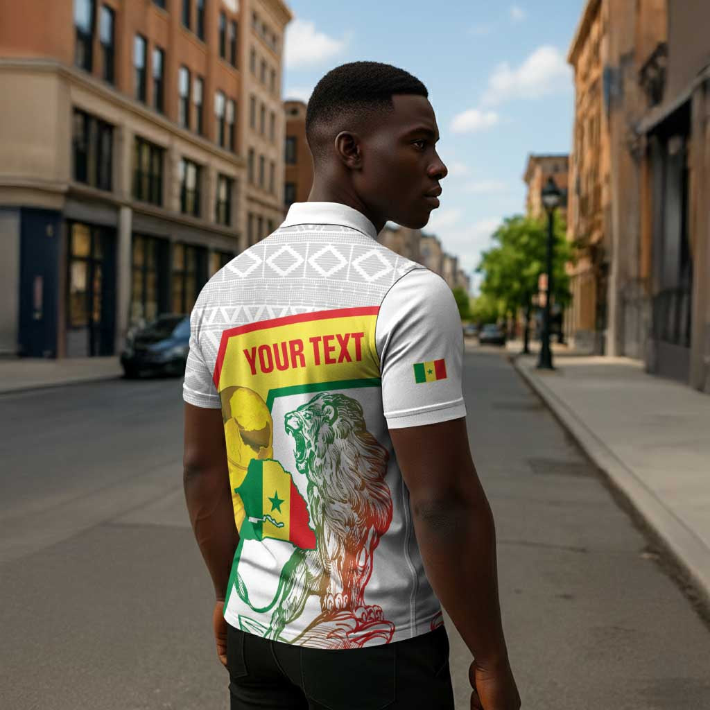 Personalized Senegal Football Zipper Polo Shirt 2026 Come On Lions de la Teranga - Wonder Print Shop