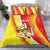 Personalized Sicilia La Trinacria Bedding Set Sicilian Map Flag Color