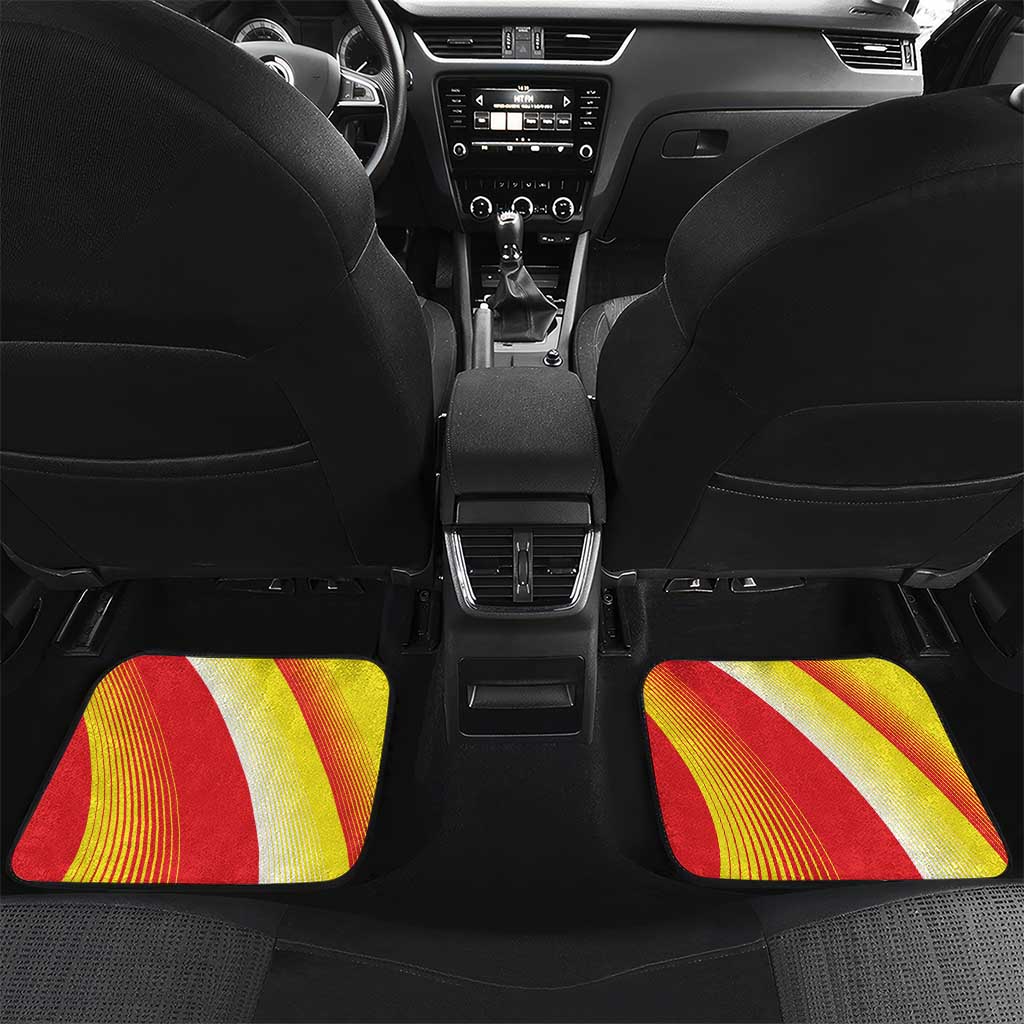 Personalized Sicilia La Trinacria Car Mats Sicilian Map Flag Color