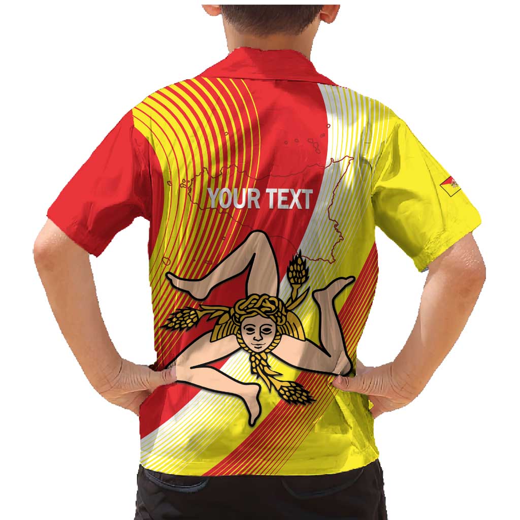 Personalized Sicilia La Trinacria Family Matching Mermaid Dress and Hawaiian Shirt Sicilian Map Flag Color