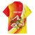 Personalized Sicilia La Trinacria Family Matching Off The Shoulder Long Sleeve Dress and Hawaiian Shirt Sicilian Map Flag Color