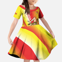 Personalized Sicilia La Trinacria Family Matching Short Sleeve Bodycon Dress and Hawaiian Shirt Sicilian Map Flag Color