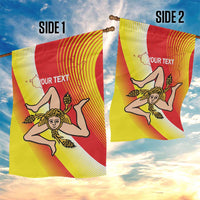 Personalized Sicilia La Trinacria Garden Flag Sicilian Map Flag Color