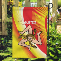 Personalized Sicilia La Trinacria Garden Flag Sicilian Map Flag Color
