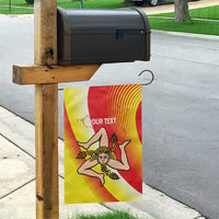 Personalized Sicilia La Trinacria Garden Flag Sicilian Map Flag Color