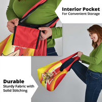 Personalized Sicilia La Trinacria Grocery Bag Sicilian Map Flag Color