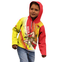 Personalized Sicilia La Trinacria Kid Hoodie Sicilian Map Flag Color