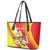 Personalized Sicilia La Trinacria Leather Tote Bag Sicilian Map Flag Color