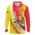 Personalized Sicilia La Trinacria Long Sleeve Polo Shirt Sicilian Map Flag Color